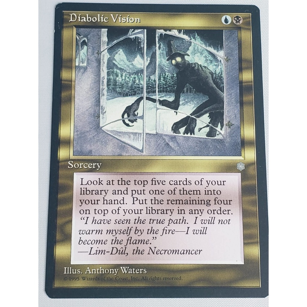 Diabolic Vision Ice Age 1995 MTG Blue Black Sorcery Wizards‎ of the Coast